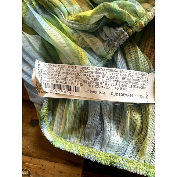 NWT ZARA Printed Tulle Blouse Size M - Picture 5 of 9